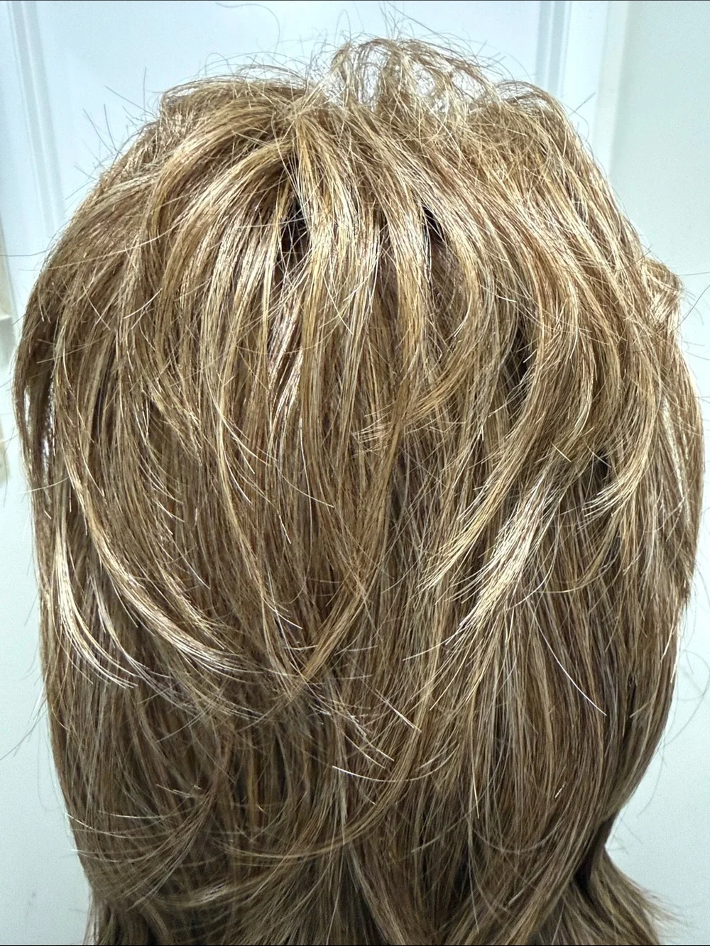HAIR, 18” Layered, Free Part with Bangs Light Brown/Dark Blonde